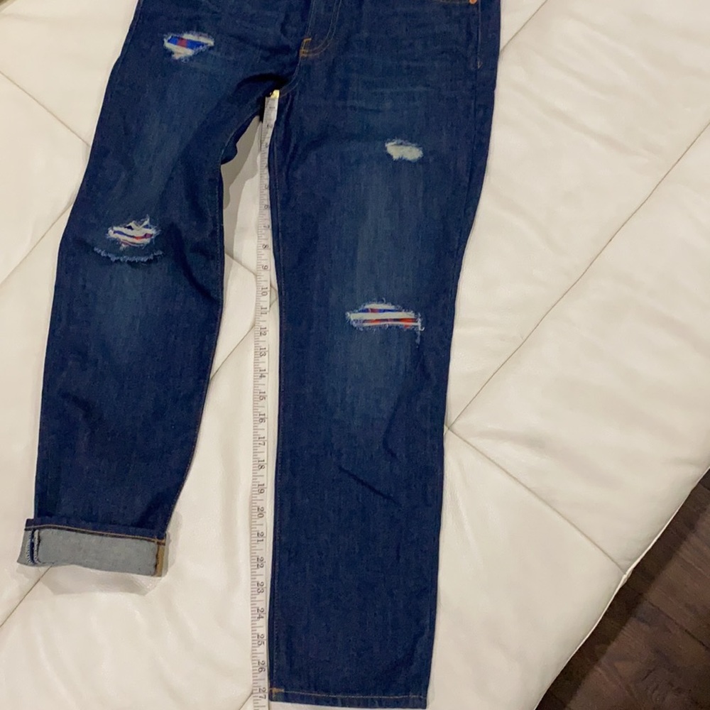 Gap distressed dark blue jeans sz 29 petite - Picture 9 of 9